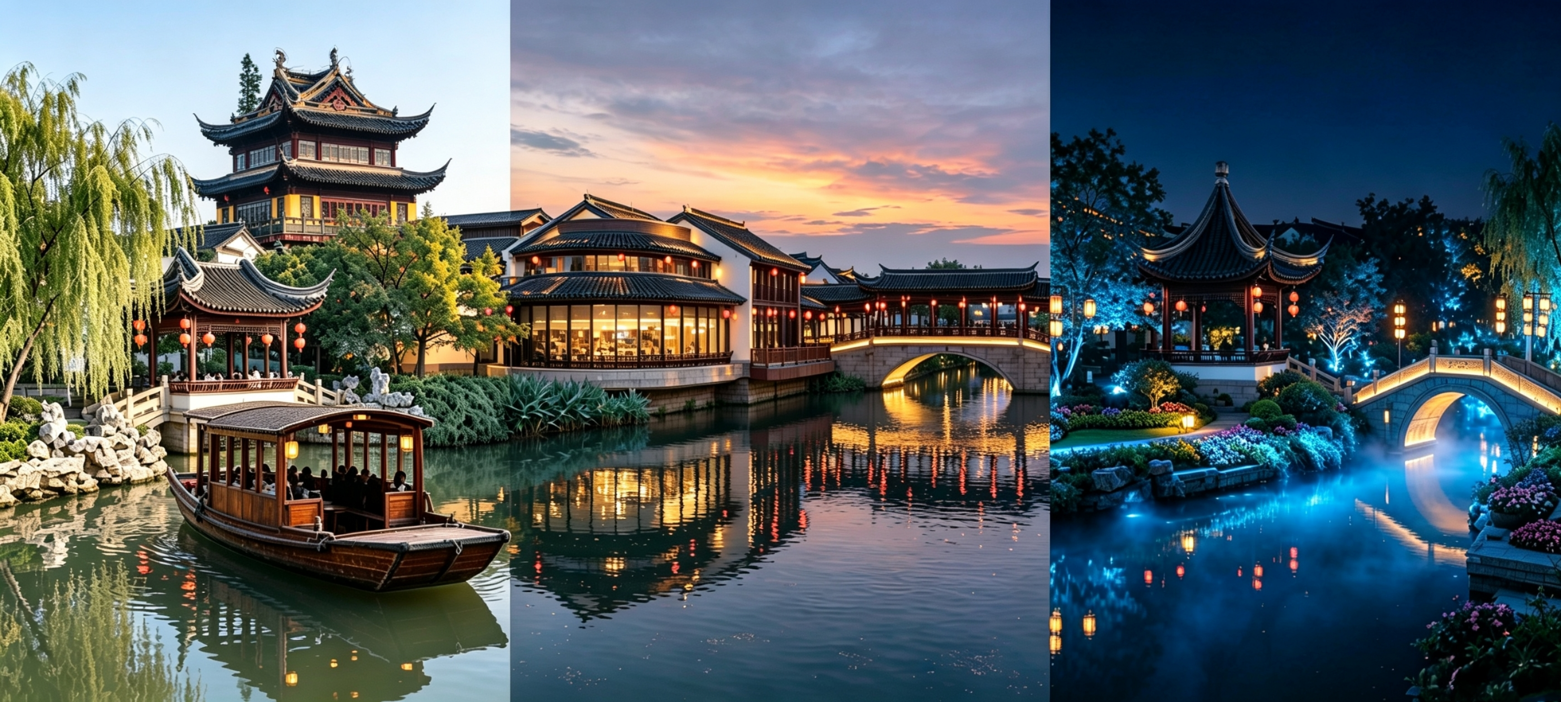 Shanghai Dual Watertown and Evening Garden Tour