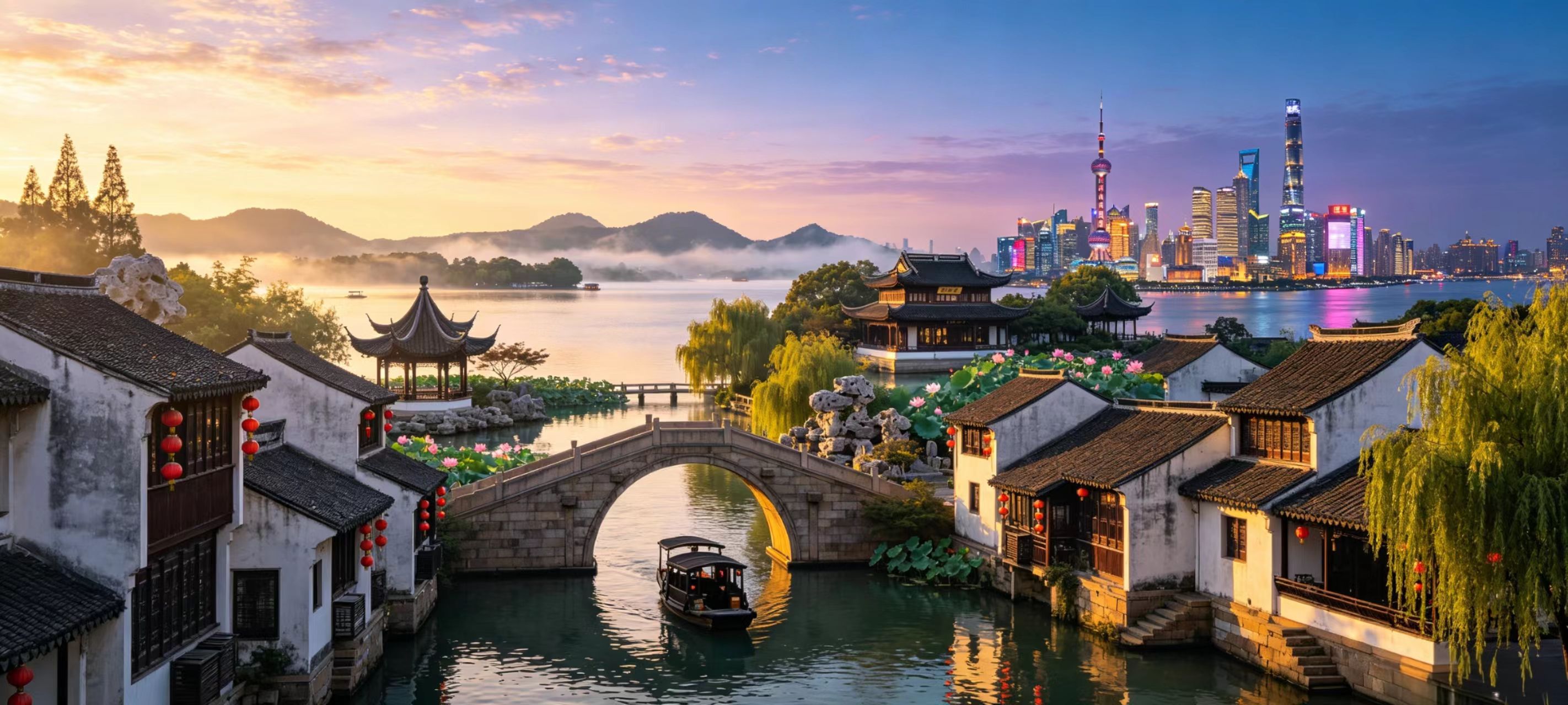Jiangnan Water Towns & Classical Gardens — 7-Day Poetic Journey of Eastern Venice