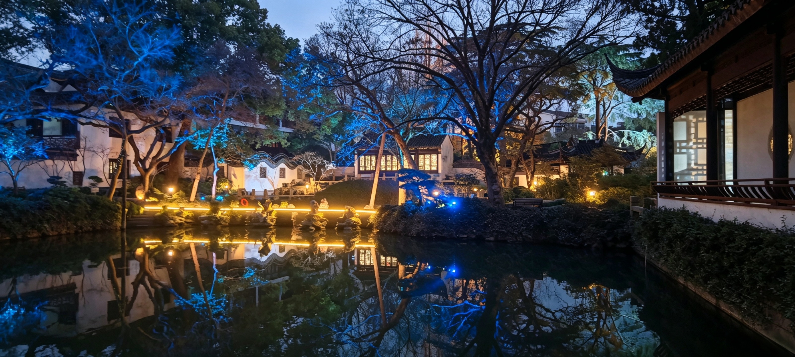 Zhujiajiao Water Town โ Evening Classical Garden โ Panlong Tiandi Night Walk