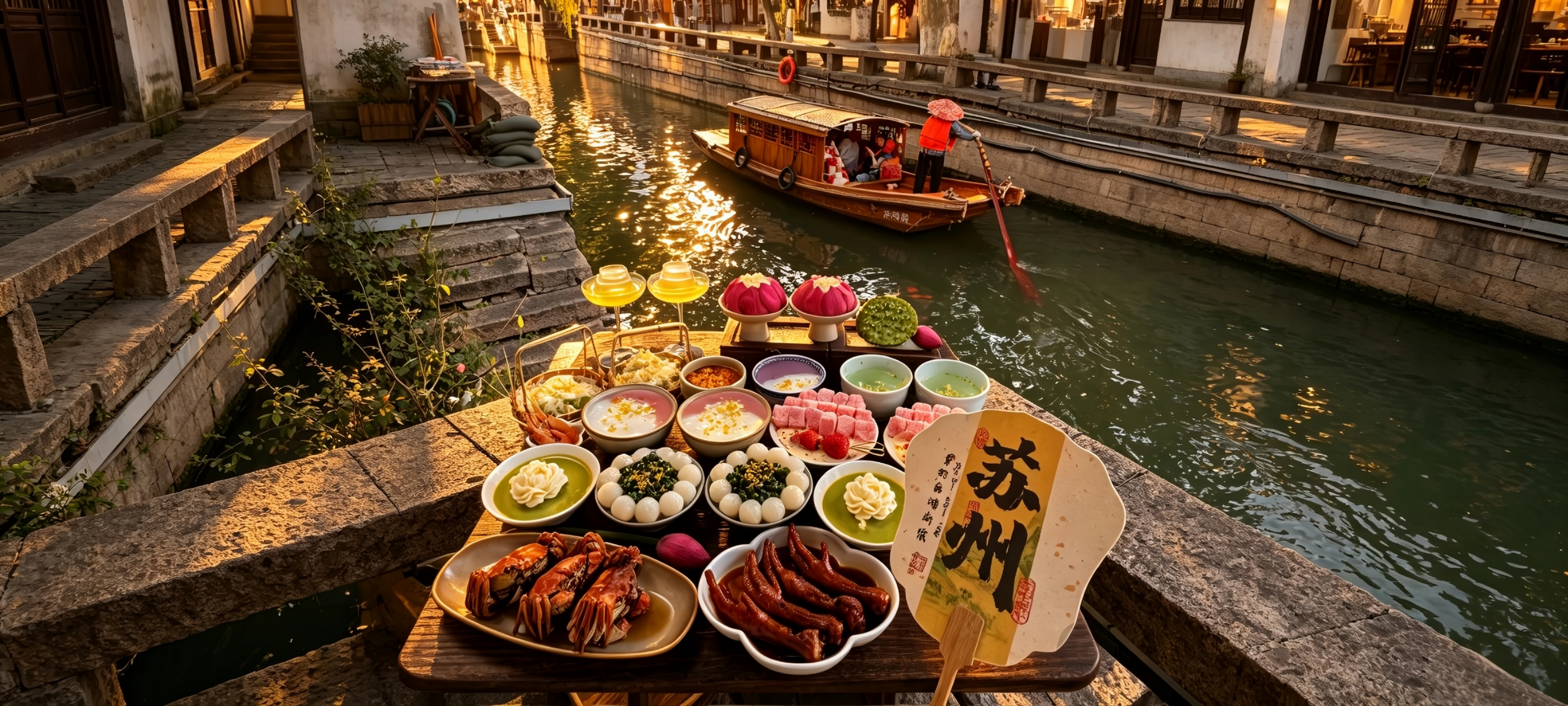 Hand-Rowed Boat at Pingjiang Road
