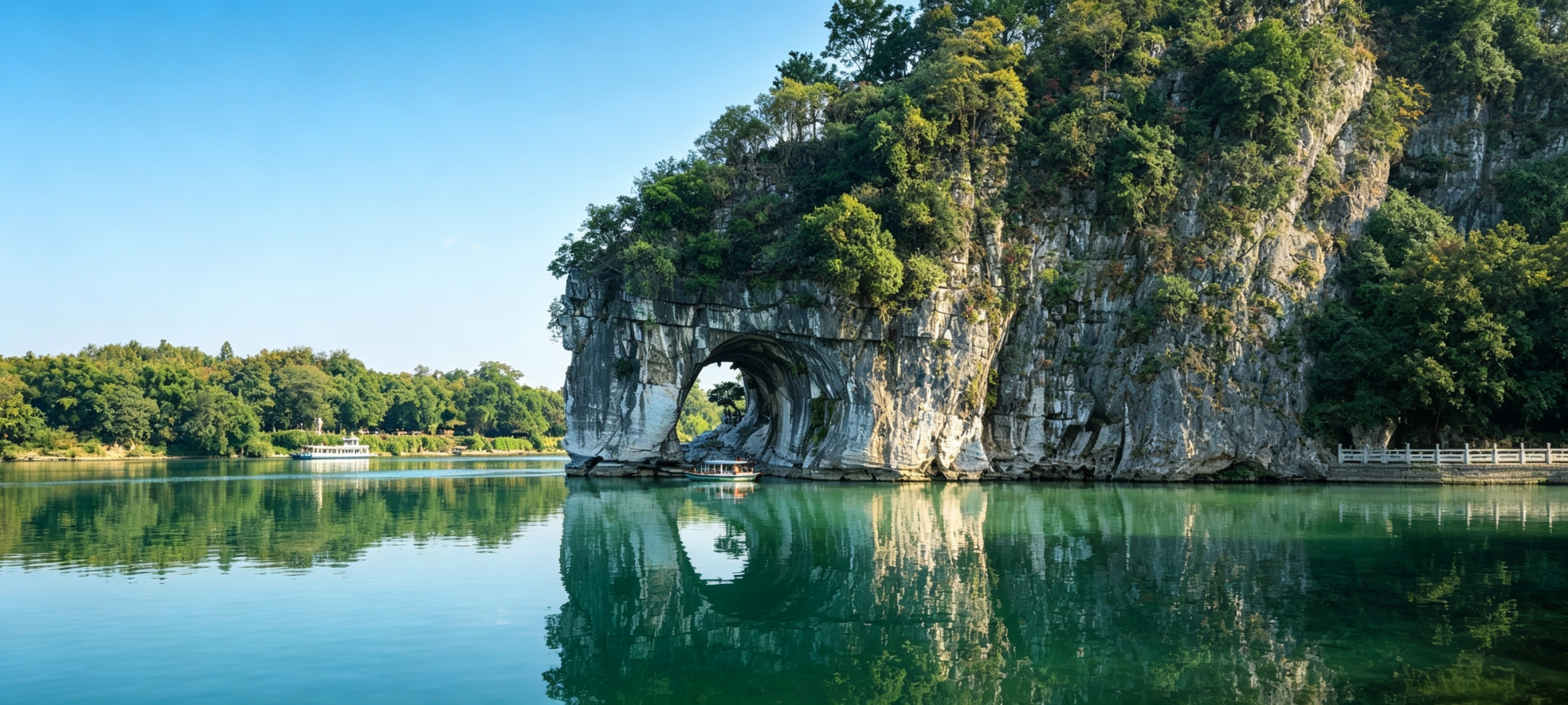 Arrive in Guilin; photograph Two Rivers & Four Lakes and Riyue Twin Pagodas at blue hour, overnight in Guilin city.