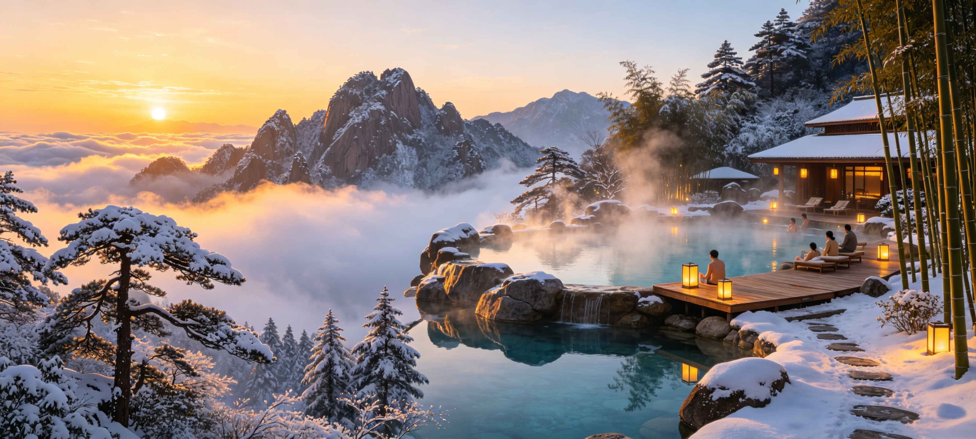 Shanghai Bullet Train → Huangshan Check-in & Alpine Hot Spring