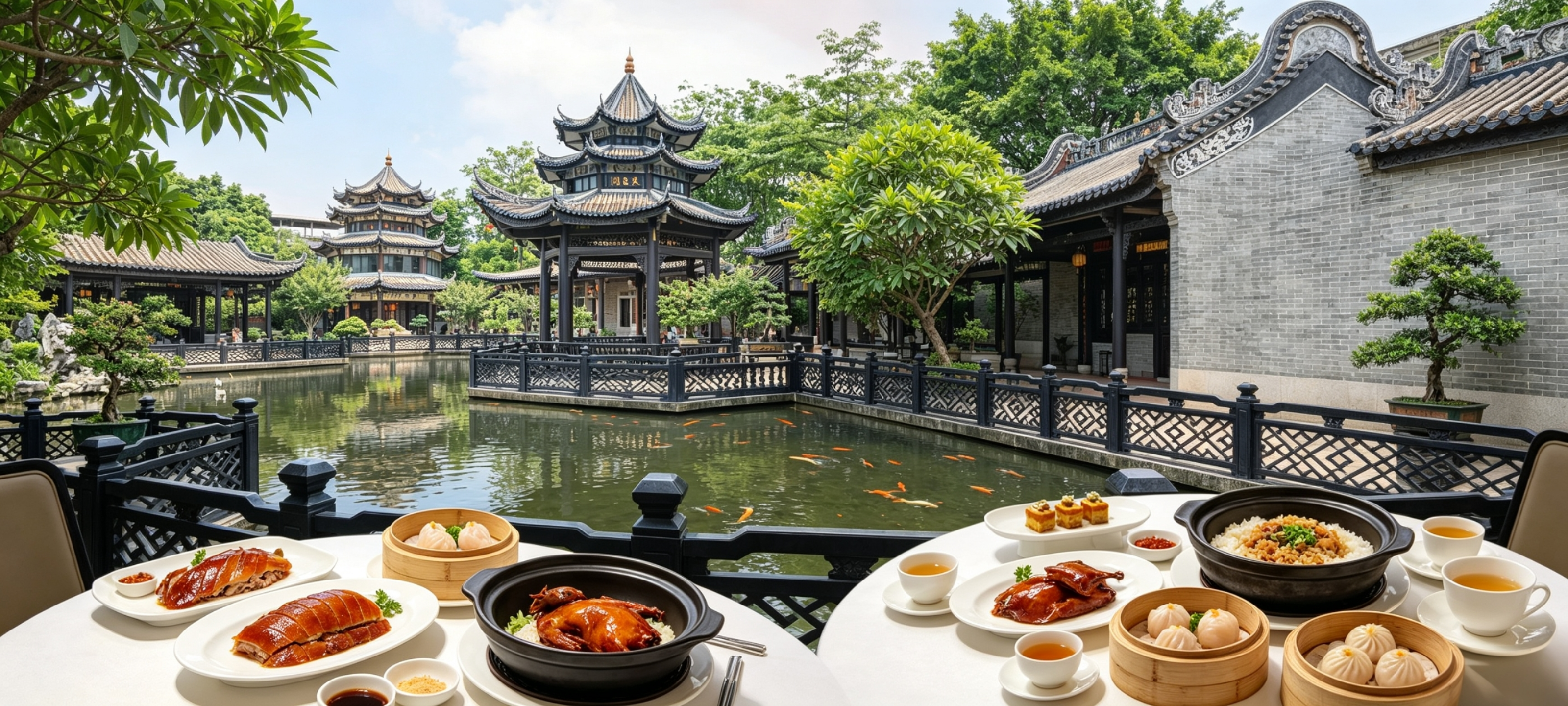 Yu Yin Shan Fang Lingnan Garden, Canton Tower & Pearl River Night View