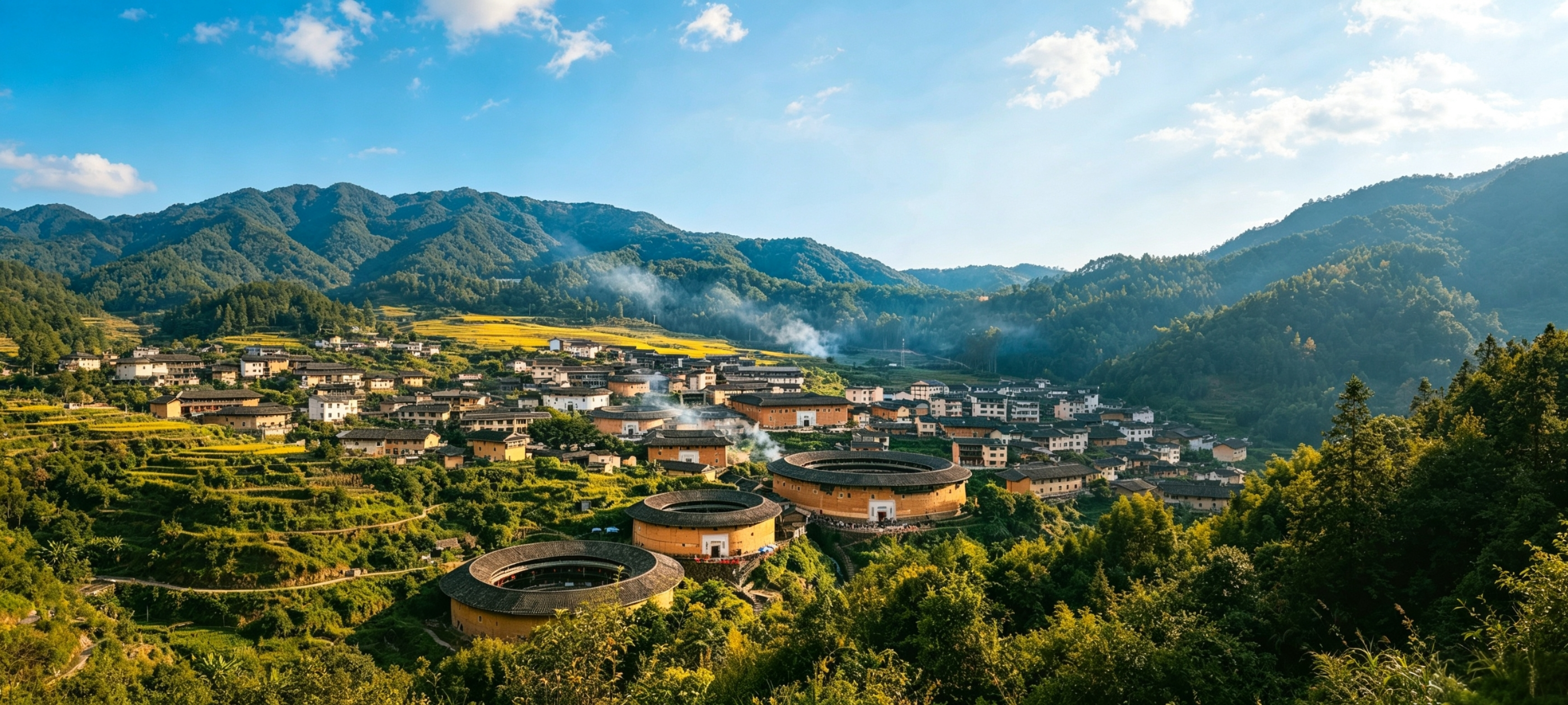 Chuxi Tulou Cluster & Mountain Tea Plantation