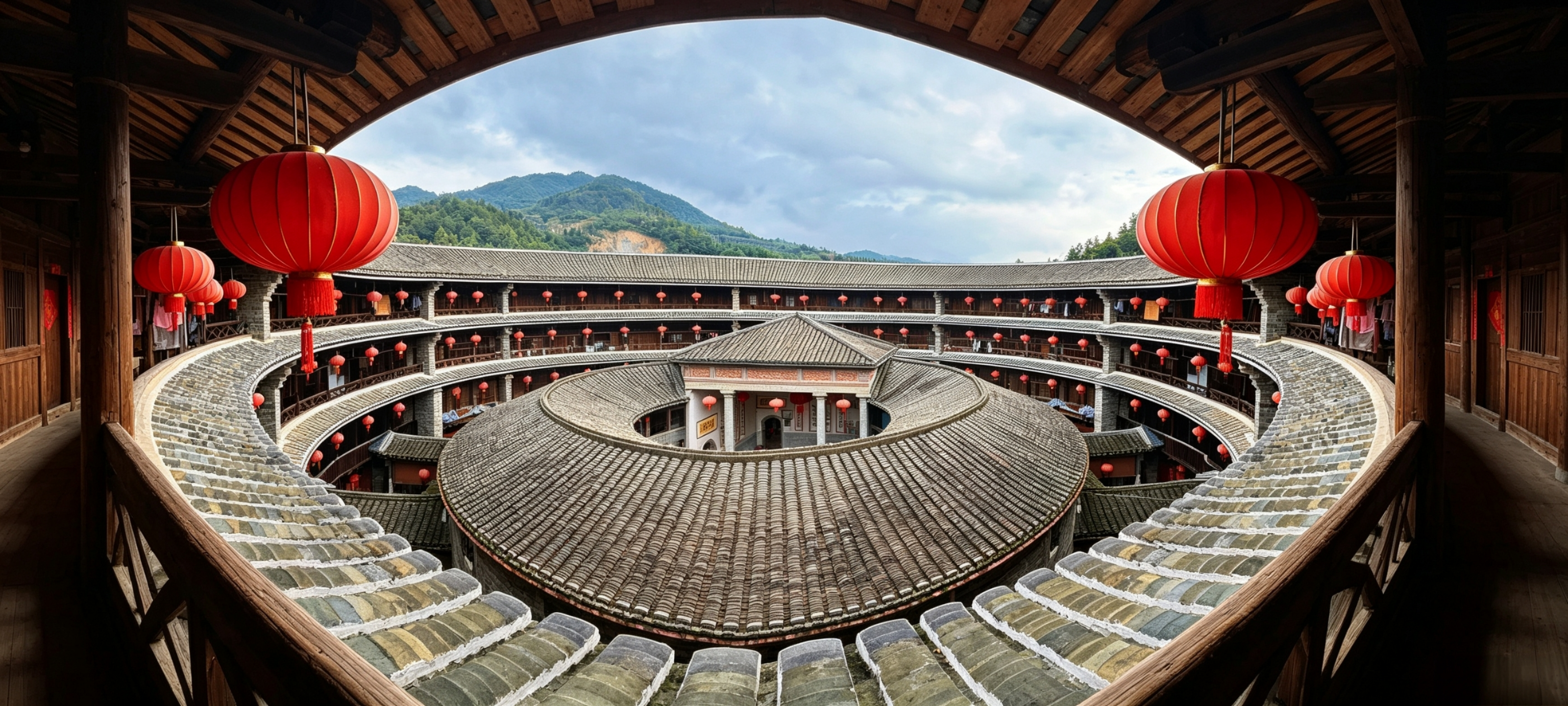 Arrival in Yongding, Hongkeng Tulou Cluster
