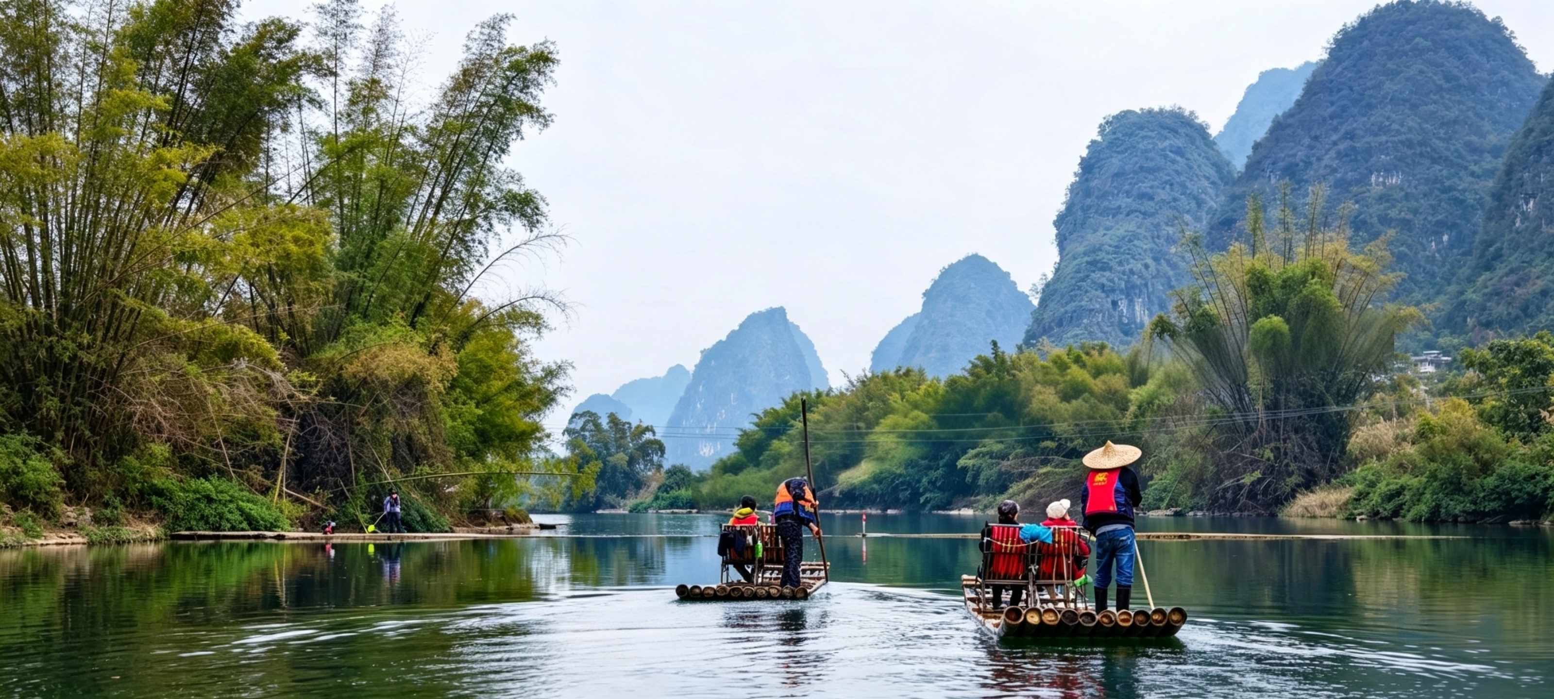 Guilin – Li River Cruise to Yangshuo & Yangshuo Exploration